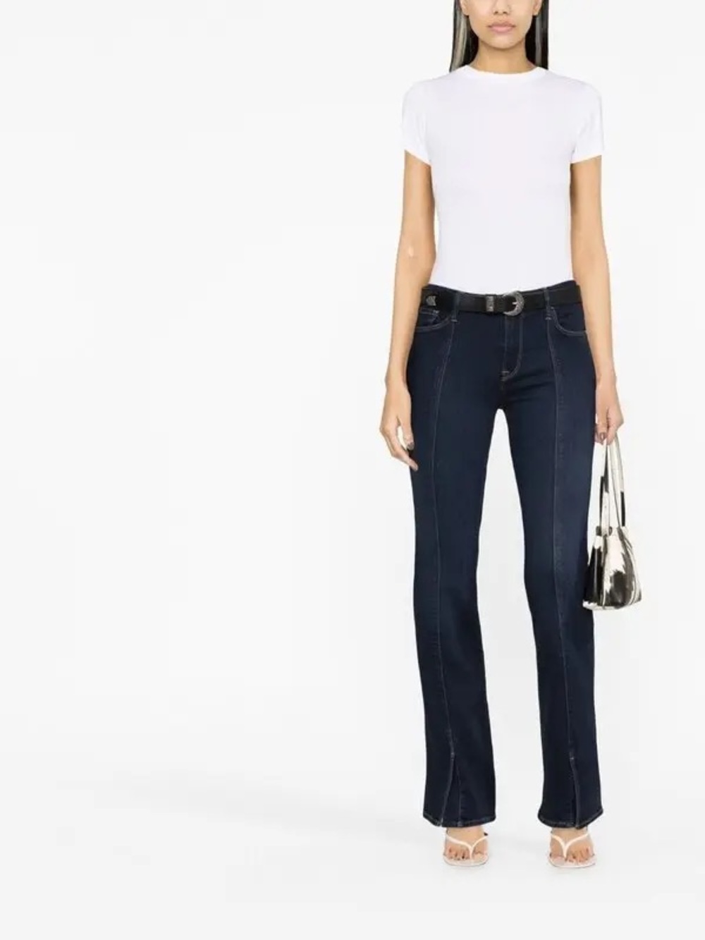 Frame Le Mini Boot Denim Women's Dark Indigo Flare Jeans